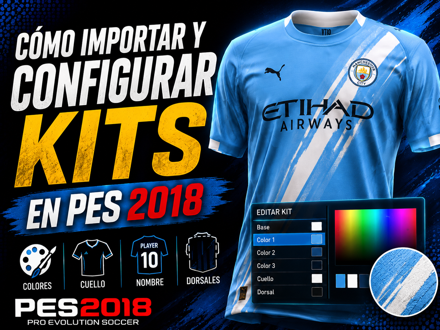 Cómo importar y configurar kits en PES 2018 correctamente