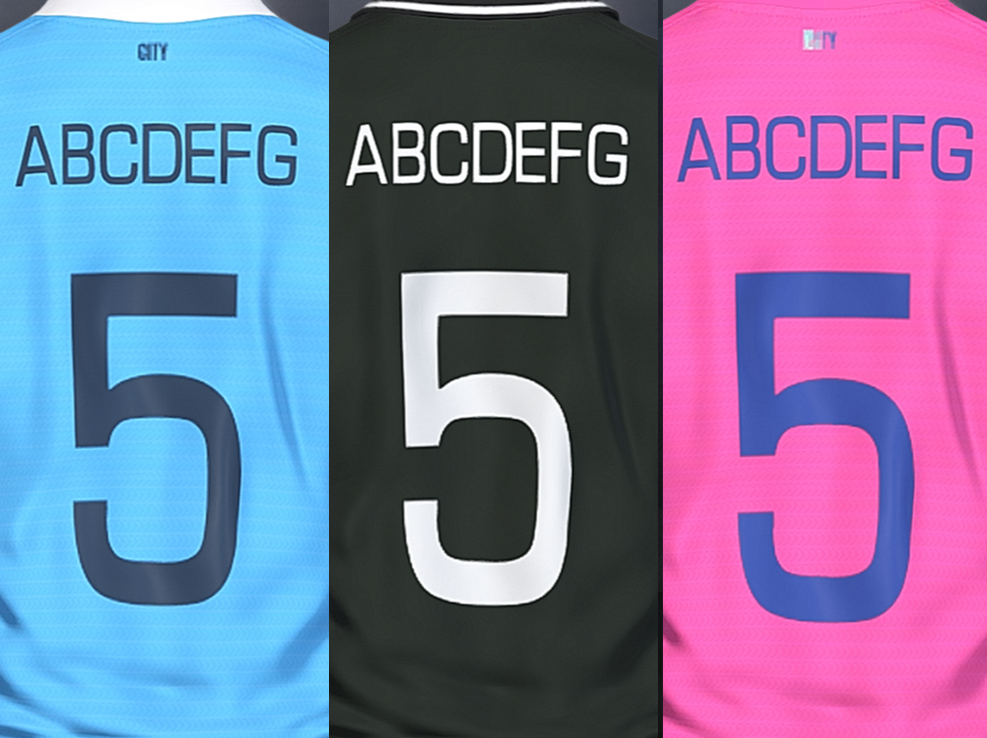 Comparación de dorsales en equipaciones de un mismo club.