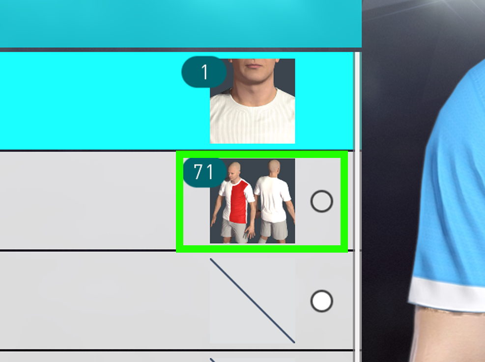 Captura con el estilo 71 seleccionado y el color secundario aplicado.